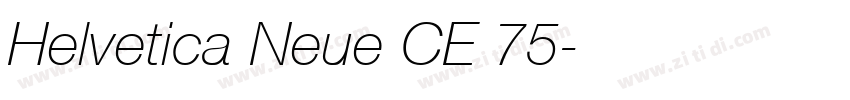 Helvetica Neue CE 75字体转换